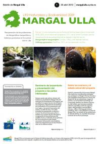 Portada del boletín informativo del proyecto Margal Ulla. Nº1. Abril de 2012